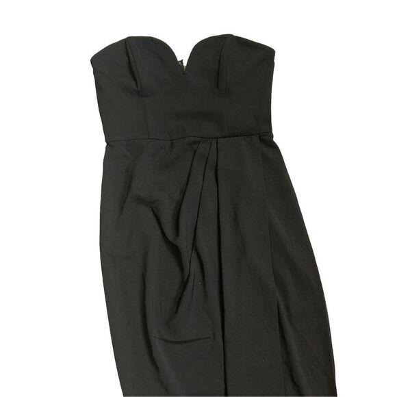 Shona Joy Bustier Draped Strapless Tulip Dress Women's Black Size 6 - Picture 5 of 9